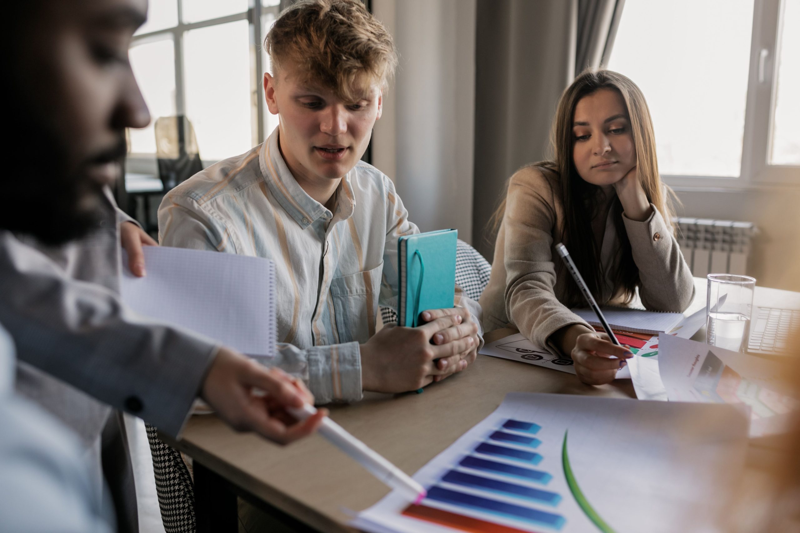 marketing team analyzing data